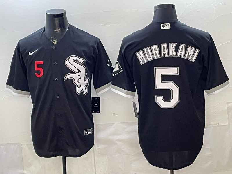2026 Men Nike Chicago White Sox #5 Murakami black MLB Jersey 0410004